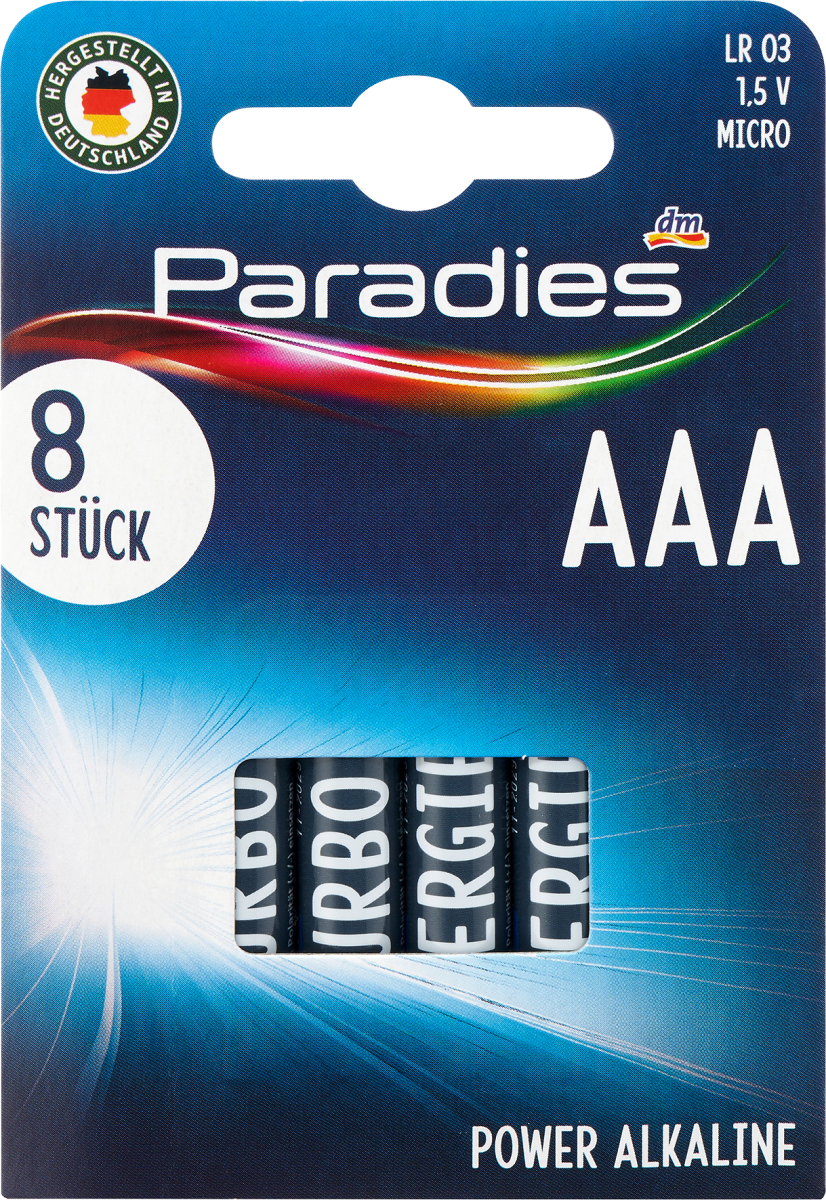 Batterien\tPower AAA, 8 St