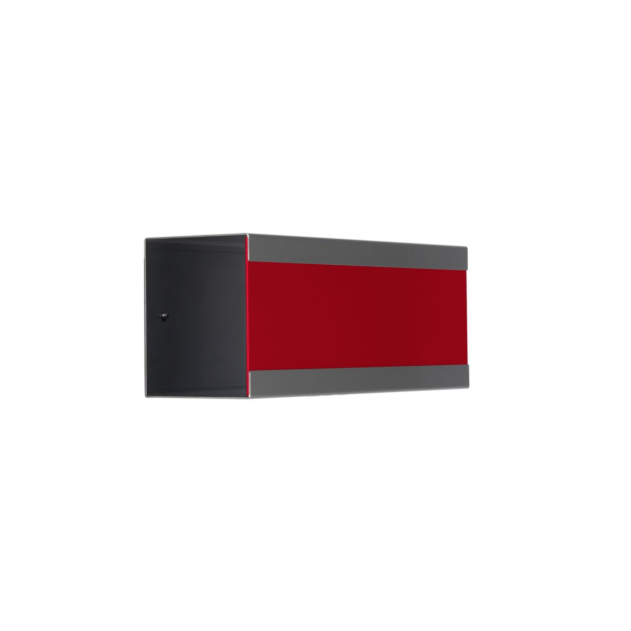 Keilbach Designprodukte Keilbach Zeitungsbox, Edelstahl, Front rot pulverbeschichtet
