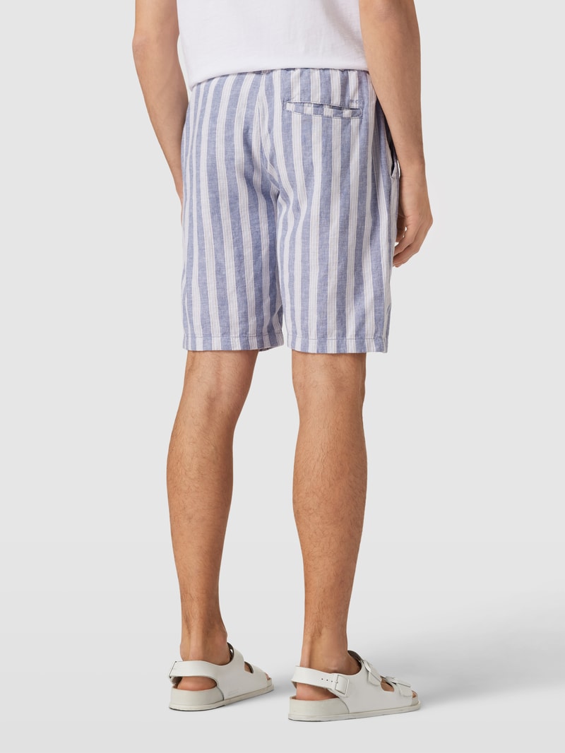 Bermudas mit Streifenmuster in bleu