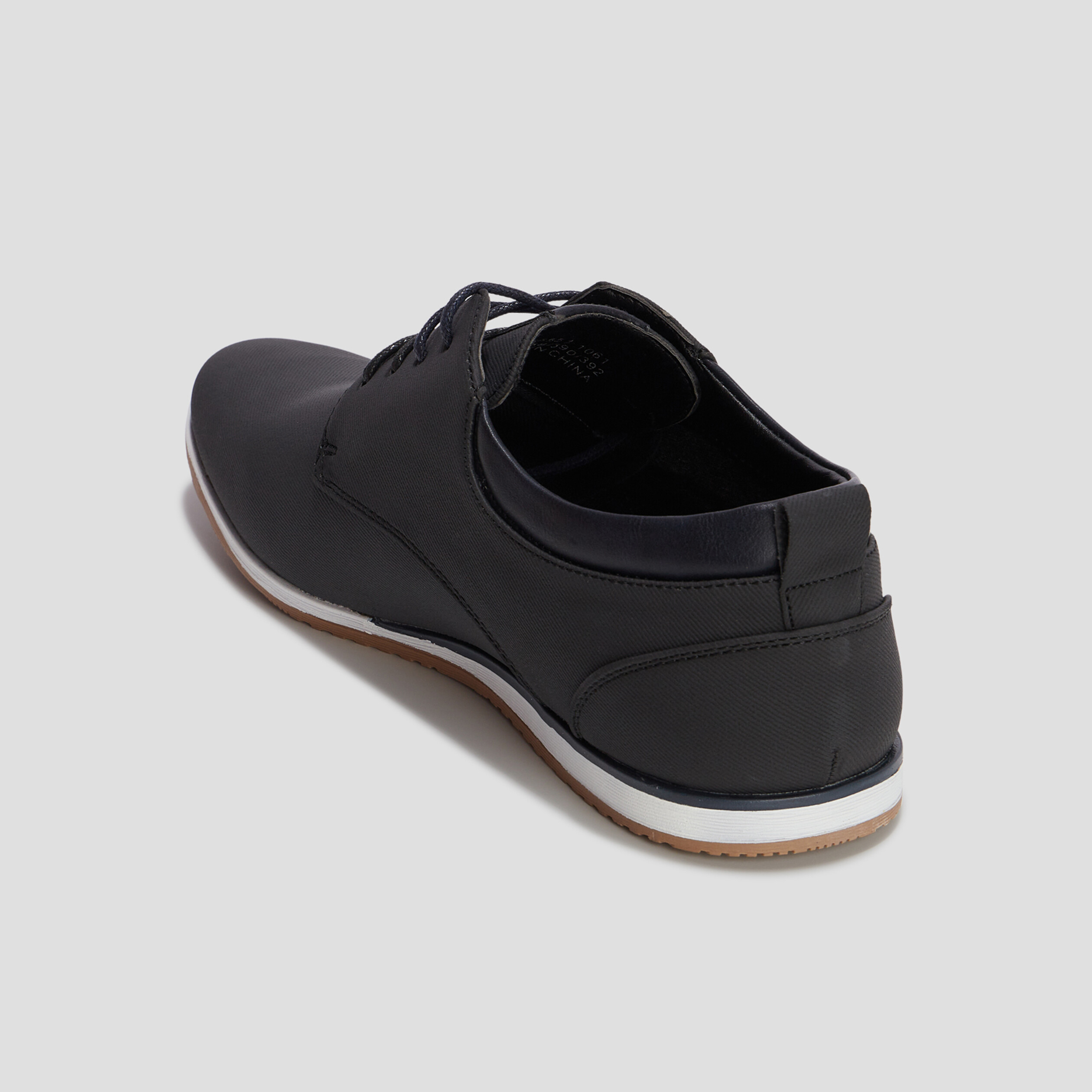 Derbies texturées à lacets noir homme | La Halle