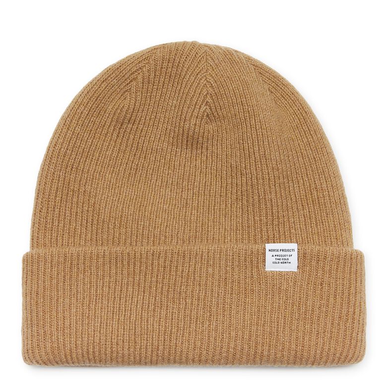 Norse Projects Merino Lambswool Beanie camel
