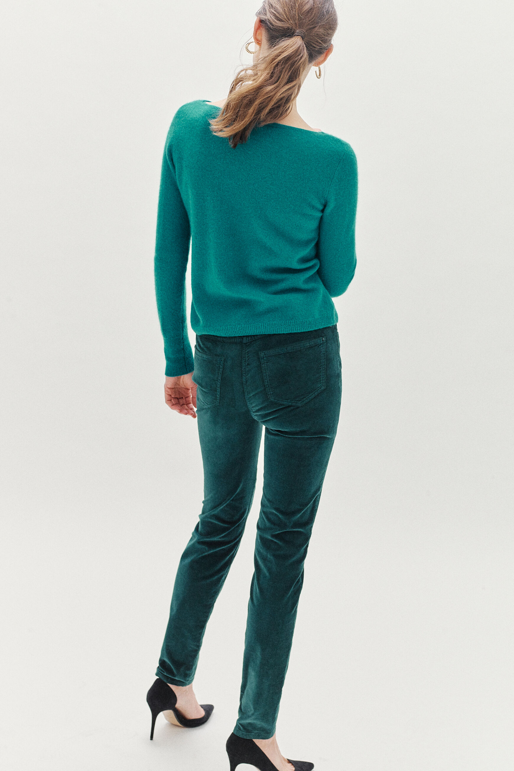pantalon sylvano vert fonce femme
