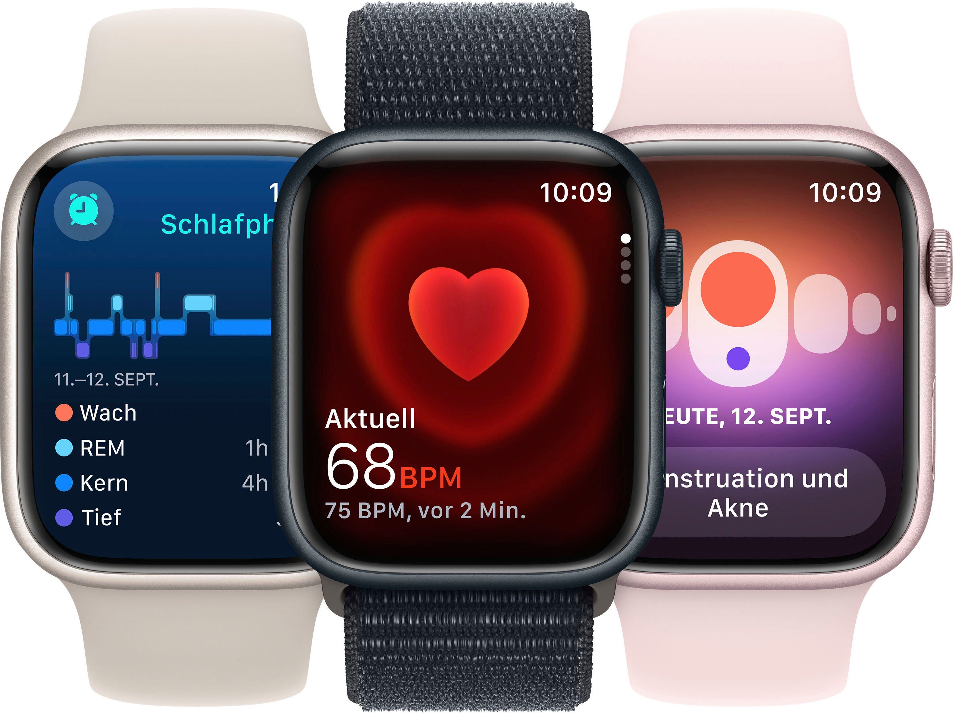 Apple Watch Series 9 GPS + Cellular 41mm Aluminium Smartwatch (4,1 cm/1,61 Zoll, Watch OS 10), Sport Loop