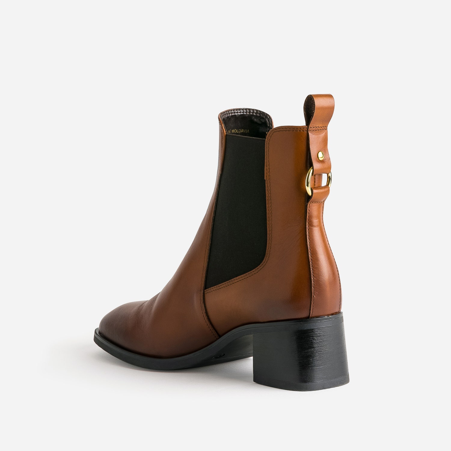 Chelsea boots camel en cuir
