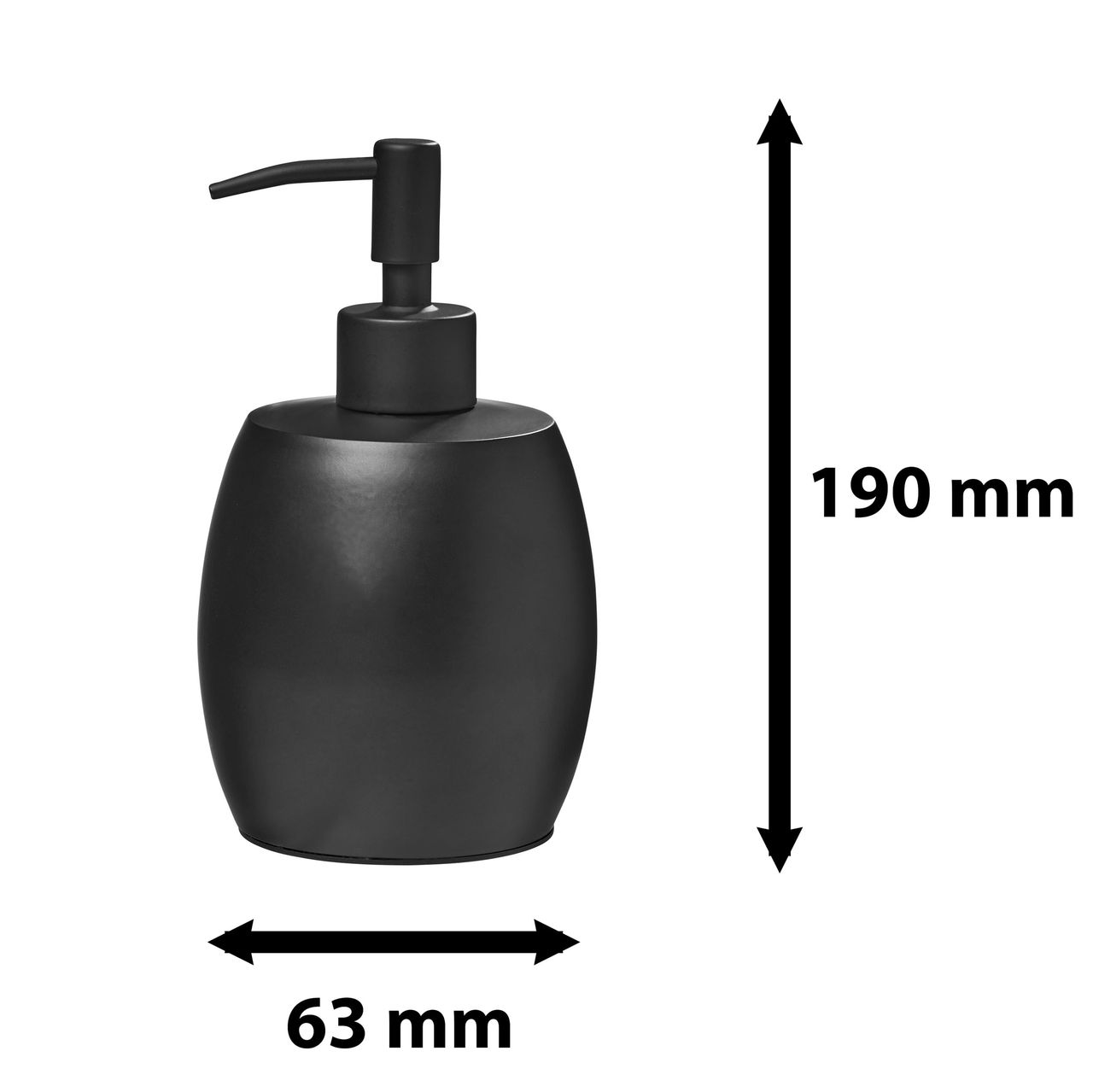 Weles AMARE Seifenspender Edelstahl bauchig - Antifingerprint Lack Schwarz
