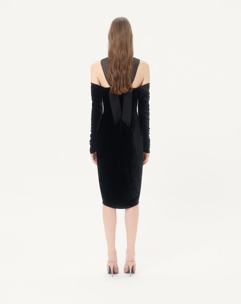 Vestido midi de veludo