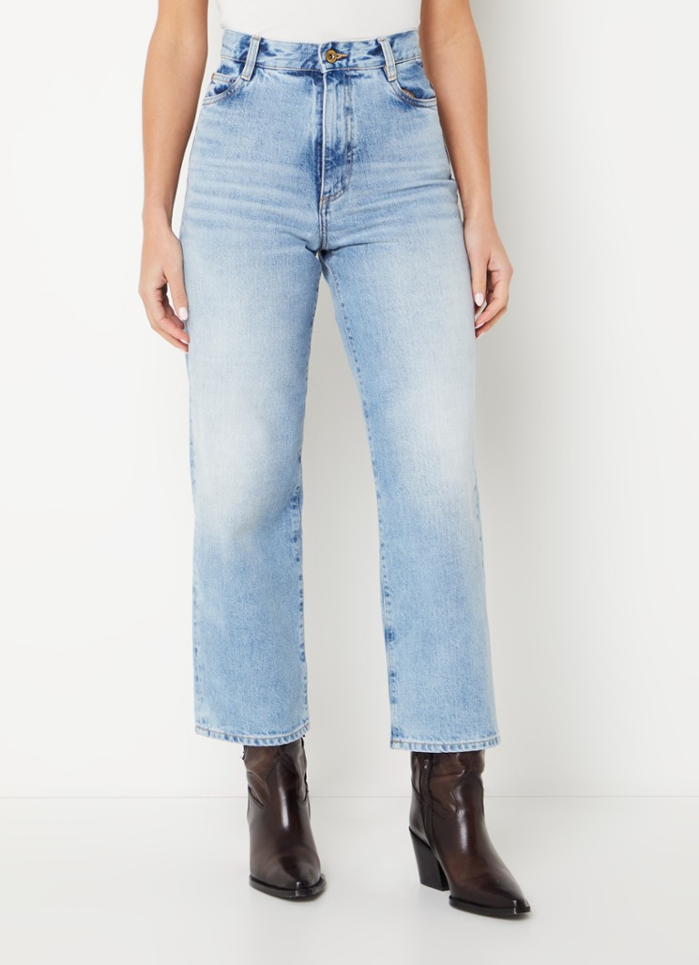 Jeans a vita alta Sessùn Bay Cruise, taglio ampio e corto, lavaggio chiaro