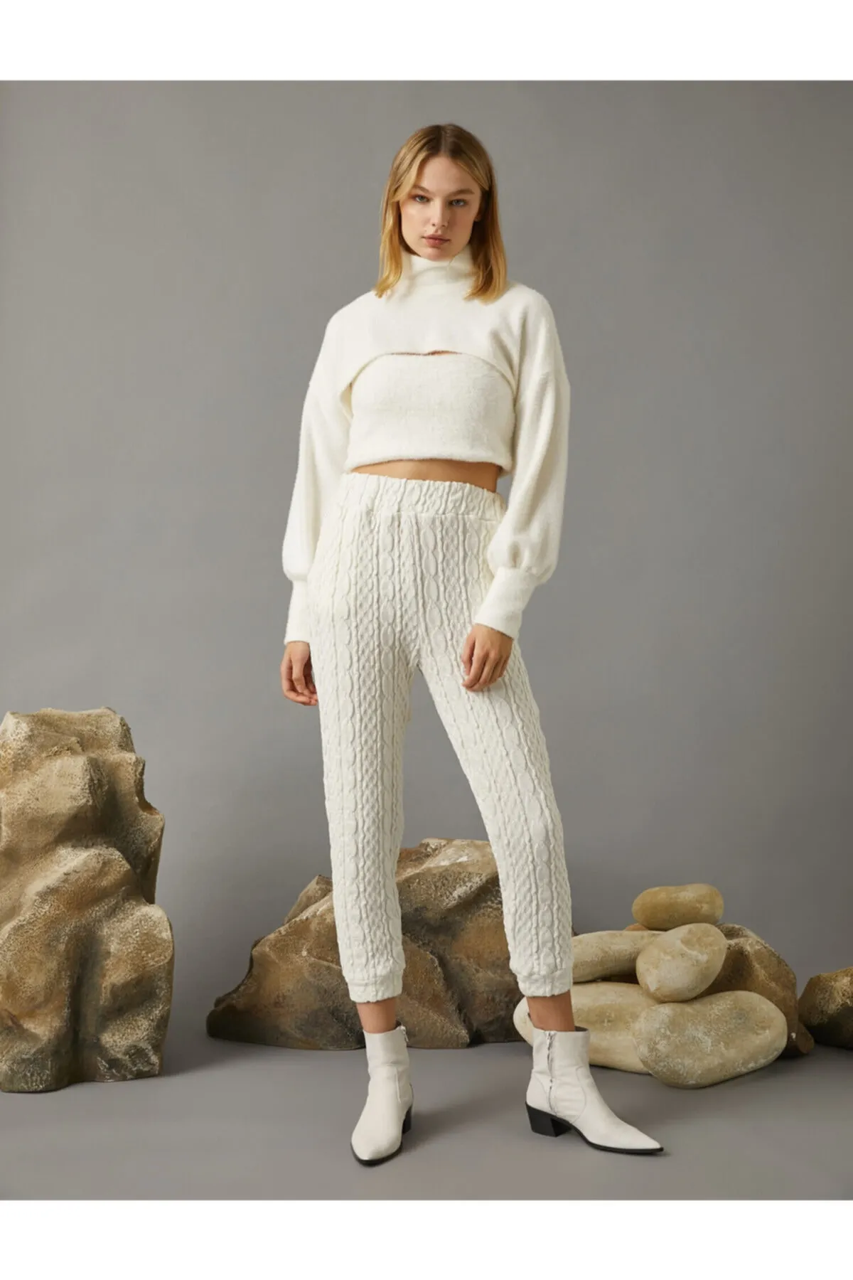 Koton  Gemusterte Jogger-Jogginghose