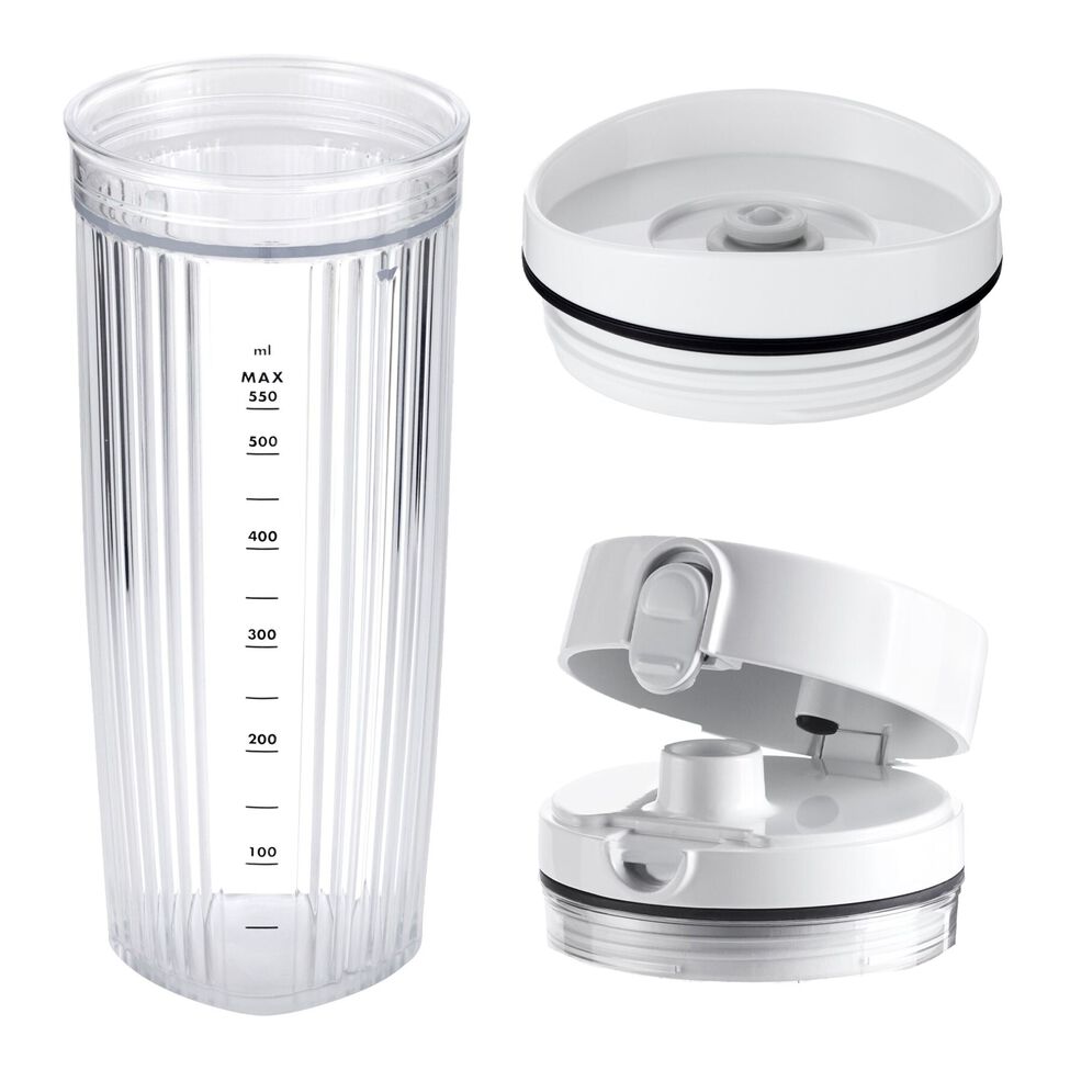 Standmixer Zubehör Set inklusive Vakuumdeckel 550 ml, Weiß