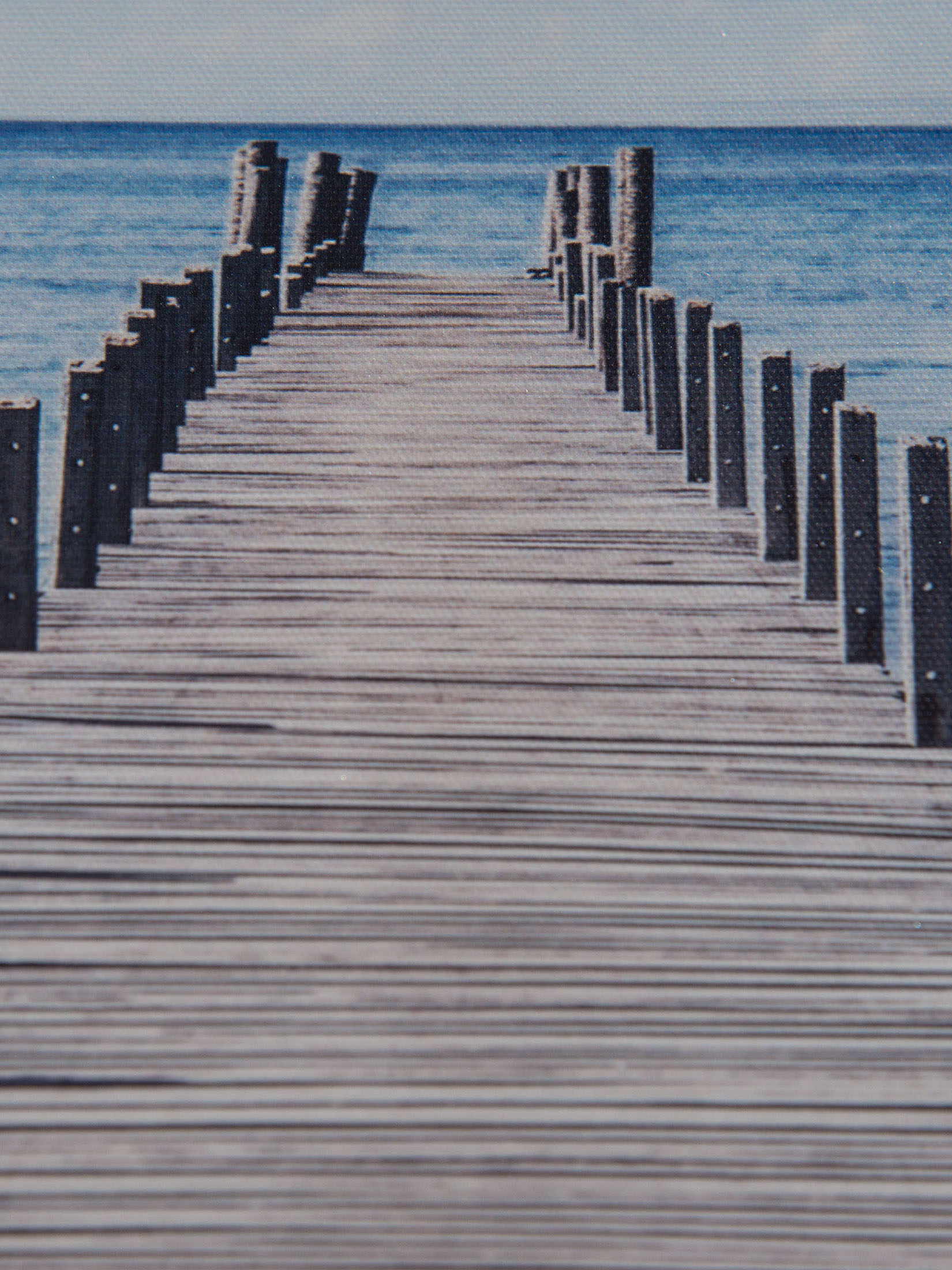 Weg ins Meer Leinwand Druck, Blau