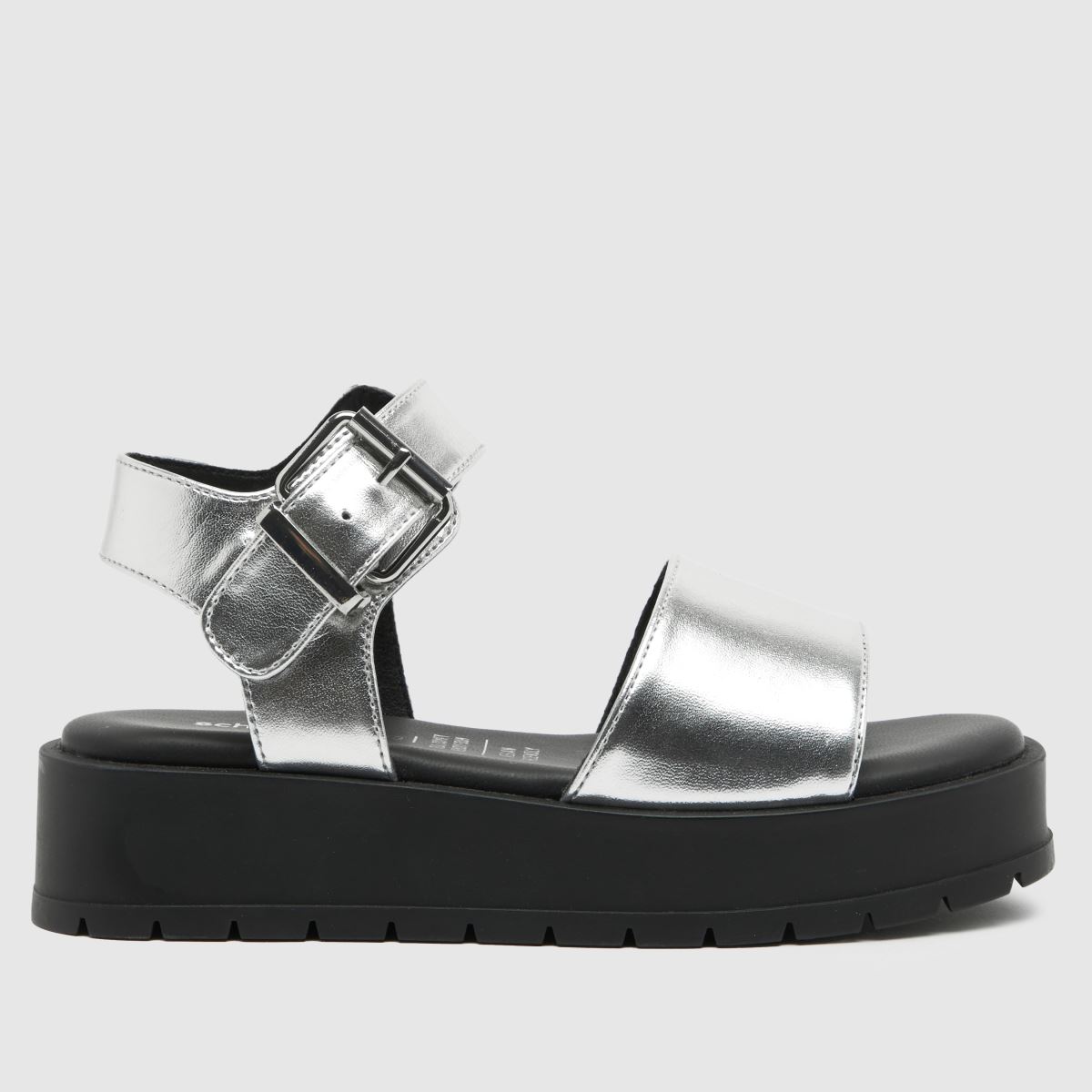 Schuh silverfärgade Trixie Chunky Junior-sandaler för flickor