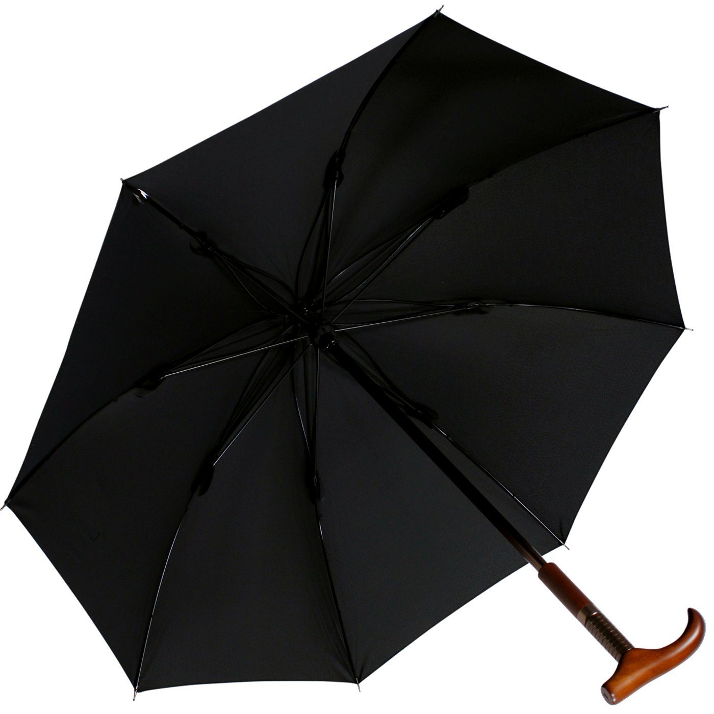 iX-brella Langregenschirm Stützschirm Holzgriff höhenverstellbar sehr stabil, extrem-stabil