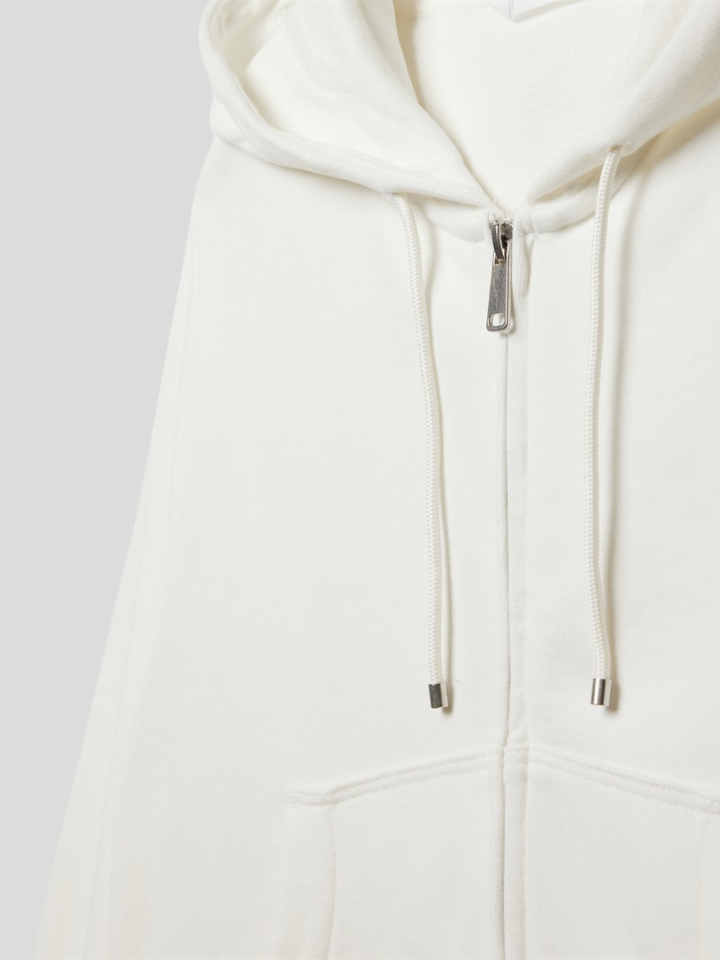 Sweatjacke mit Känguru-Tasche Modell 'suaves' in ecru