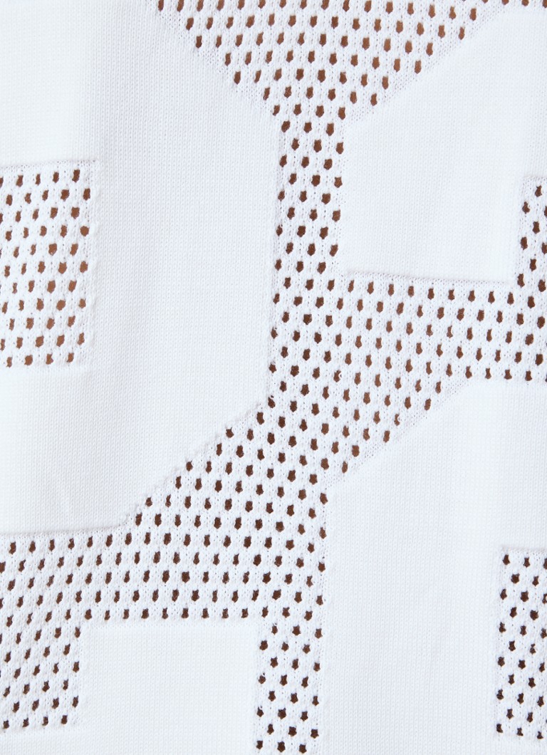 AMIRI Chunky knit sweater with print and openwork design