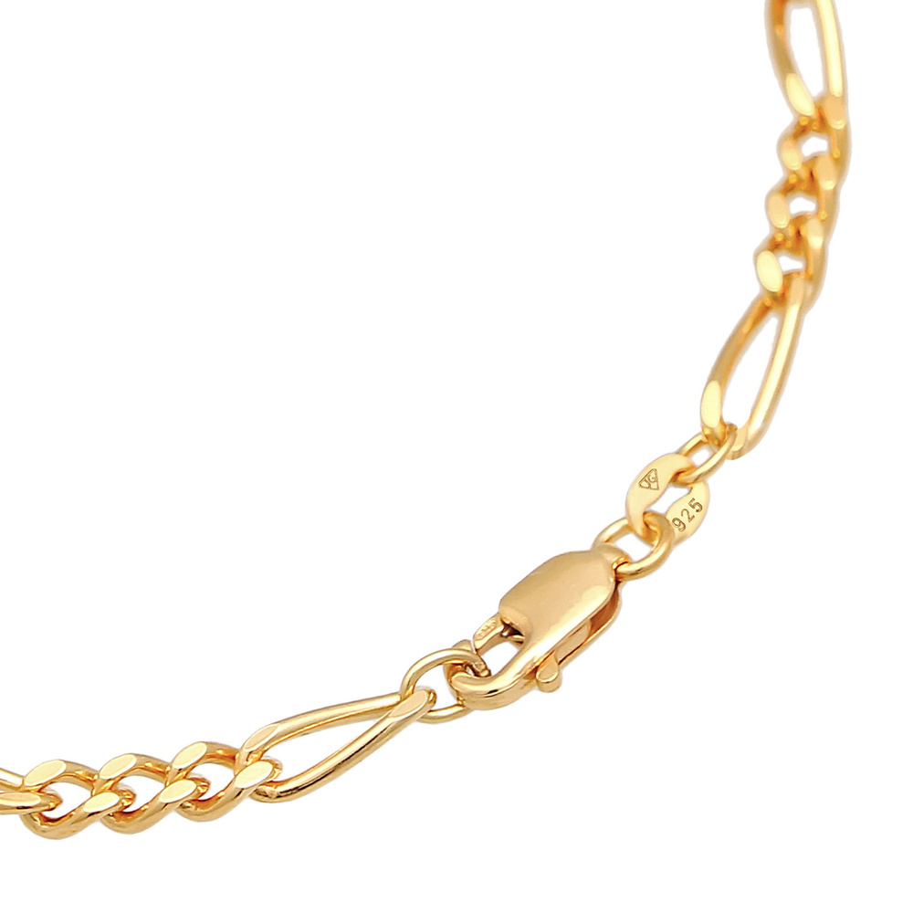 KUZZOI KUZZOI Bracelet Plaque d'identité pour homme Figaro Discreet Classic en argent st Bracelet