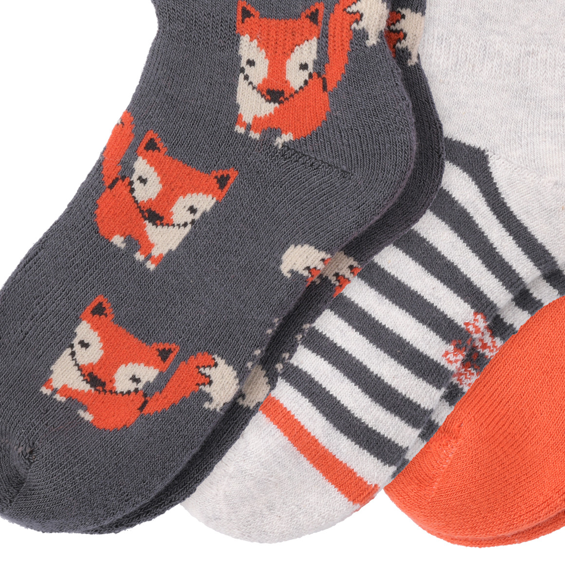 3 Paar Baby Socken mit Fuchs-Motiv
