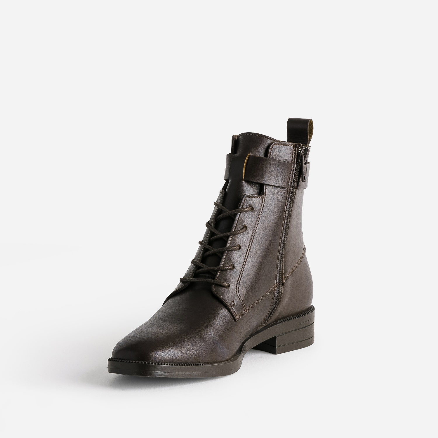 Bottines marron éco-conçue en cuir