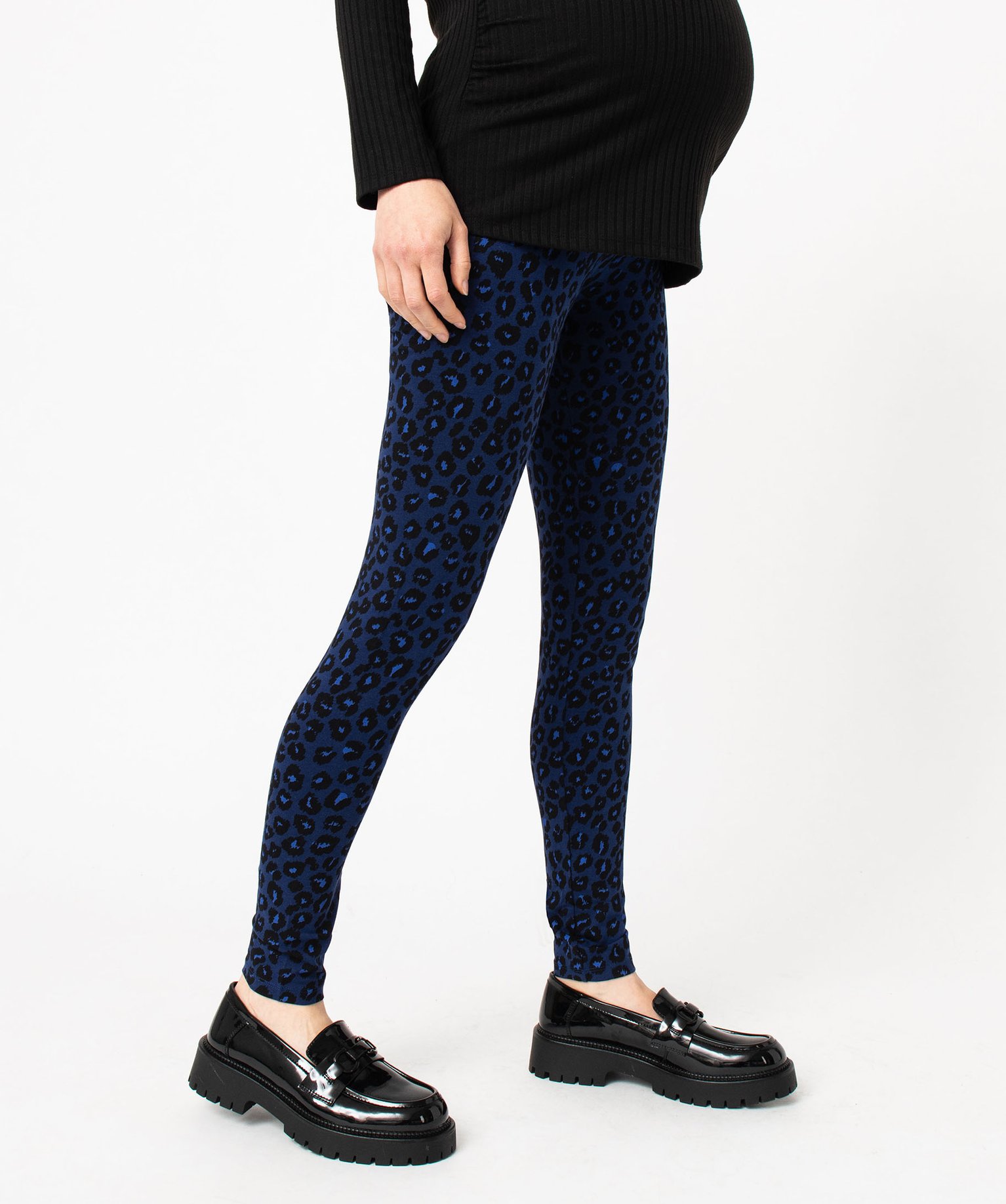 Leggings de grossesse à motifs tachetés bleu fonce | GEMO
