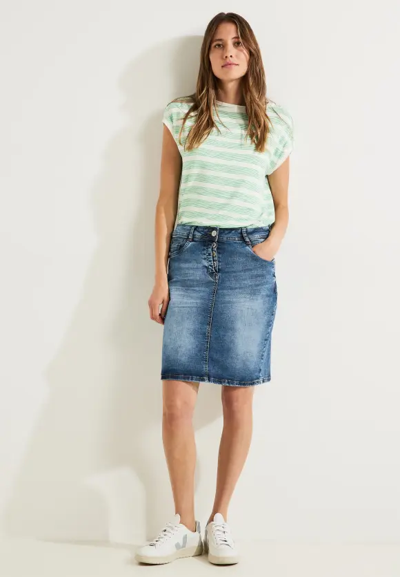 CECIL Blauer Jeansrock