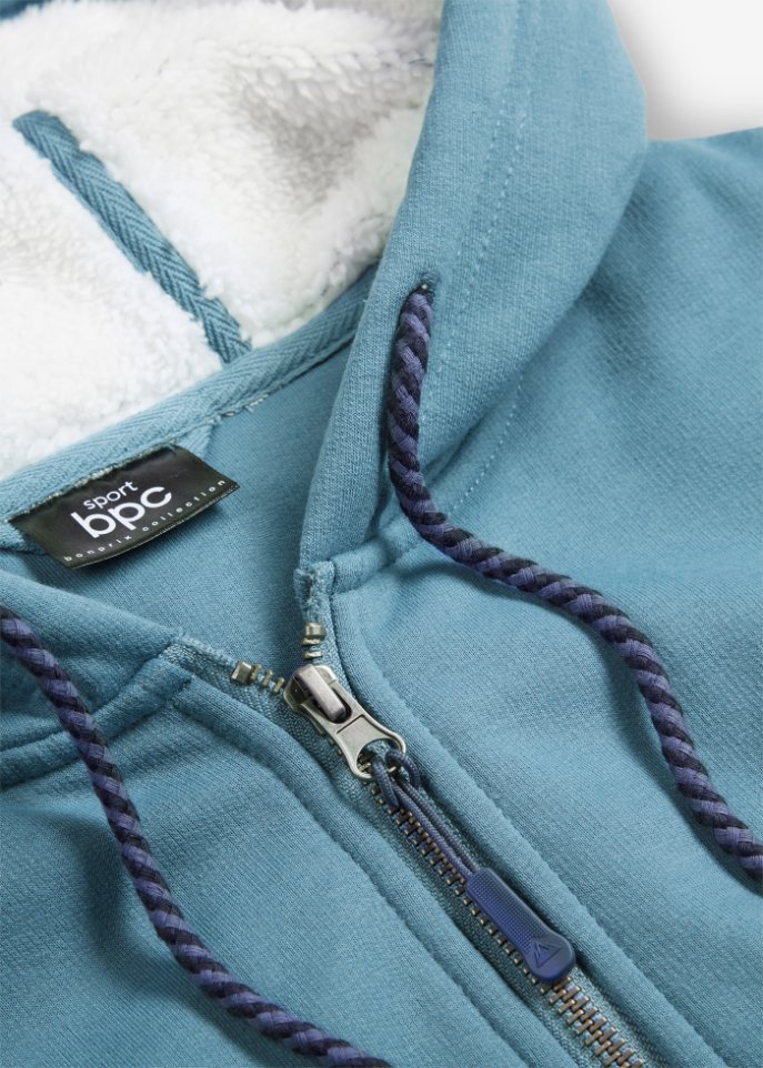 Sweatjacke mit Teddyfleece
