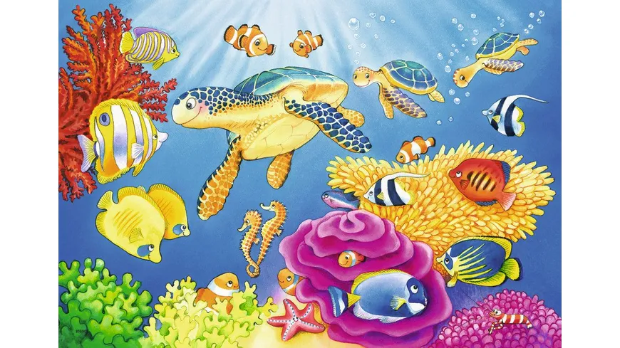 Ravensburger Puzzle - Kunterbunte Unterwasserwelt, 2x24 Teile