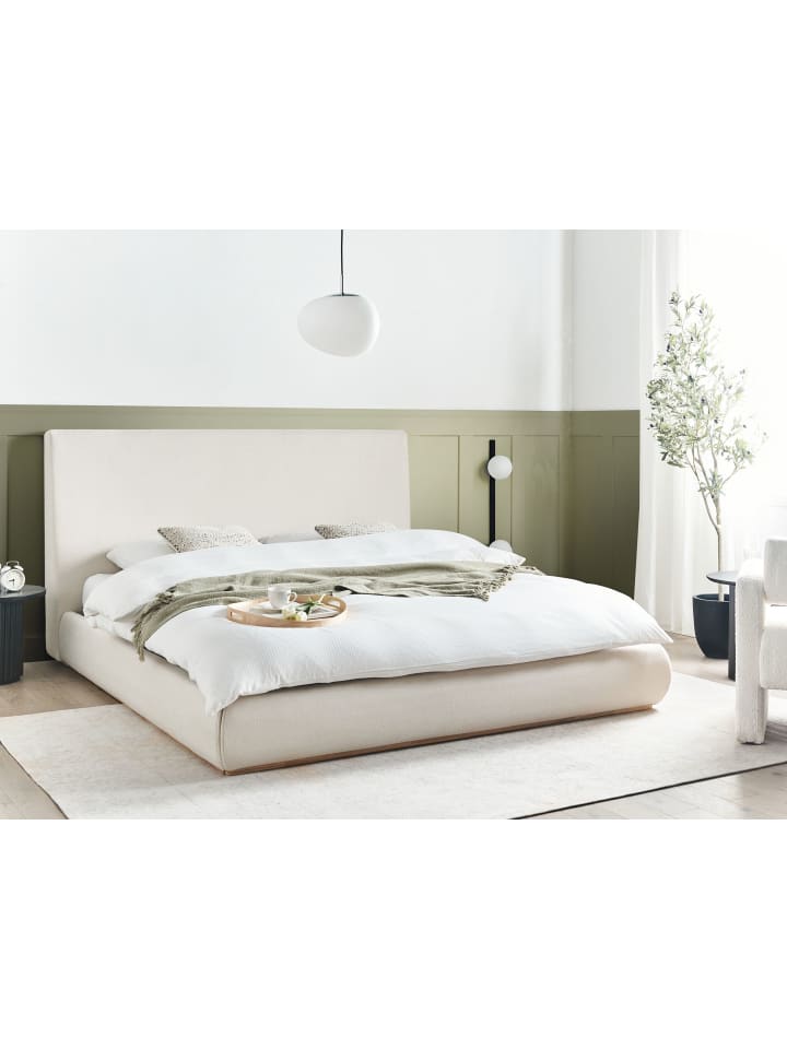 Beliani Doppelbett CAMPAGNE in Beige - (W) 199 x (H) 114 x (L) 232 cm günstig kaufen onesize