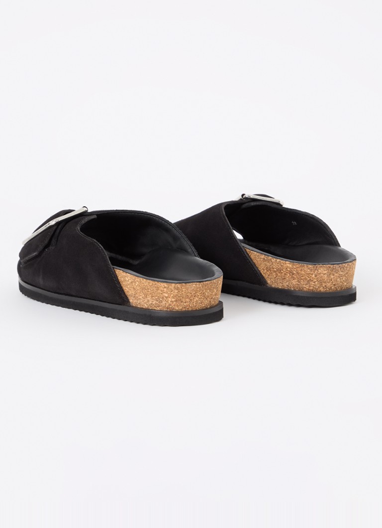 Whistles Ellery suede slipper with buckle detail