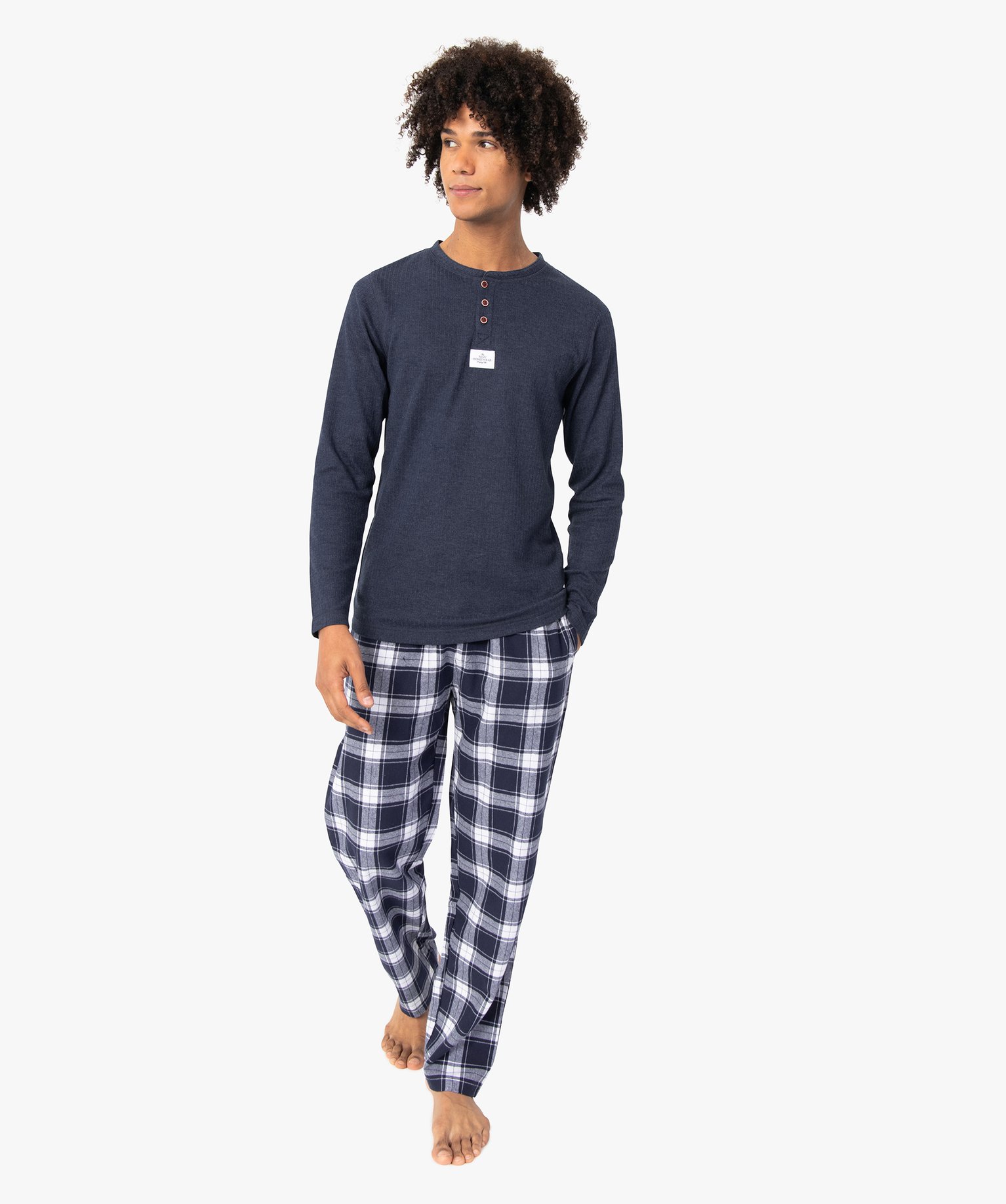 Pyjama homme dans pochette assortie marine | GEMO