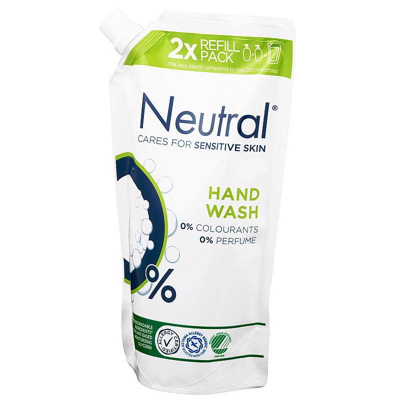 Neutral Håndsåpe 500 ml parfymefri refill Neutral