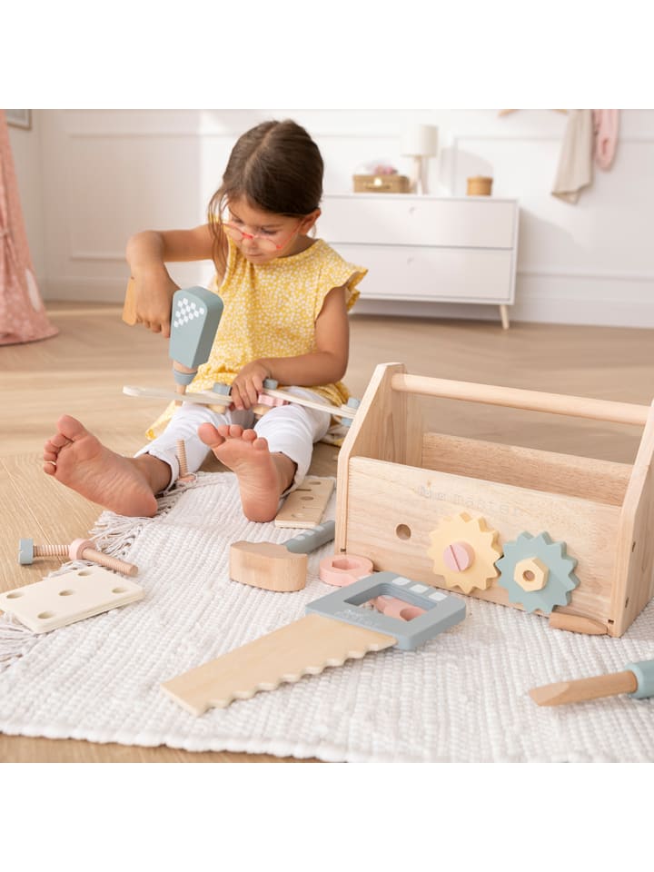 howa Werkzeugkiste Werkzeugkasten Kinder mit 45 tlg. Zubehör aus Holz ab 3 Jahre günstig kaufen onesize