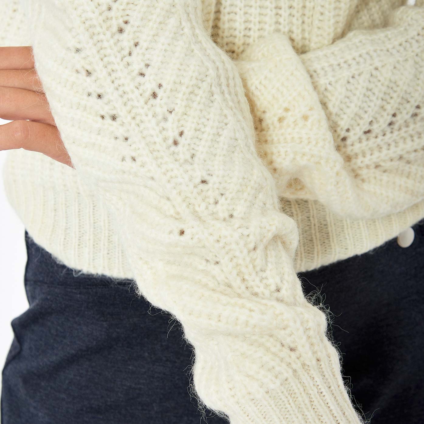 FOUJE  Pull en maille blanc Femme