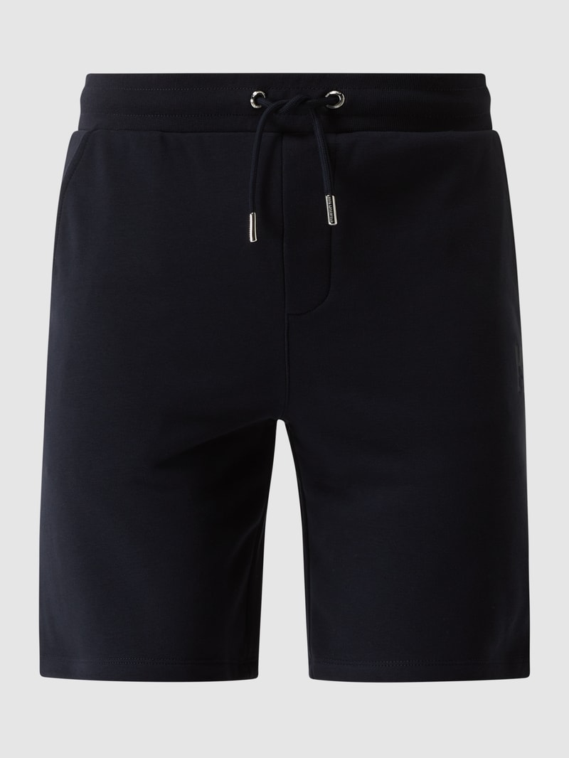 Sweatshorts mit Logo in dunkelblau