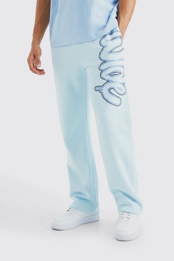 Lockere Jogginghose mit Worldwide Graffiti Print