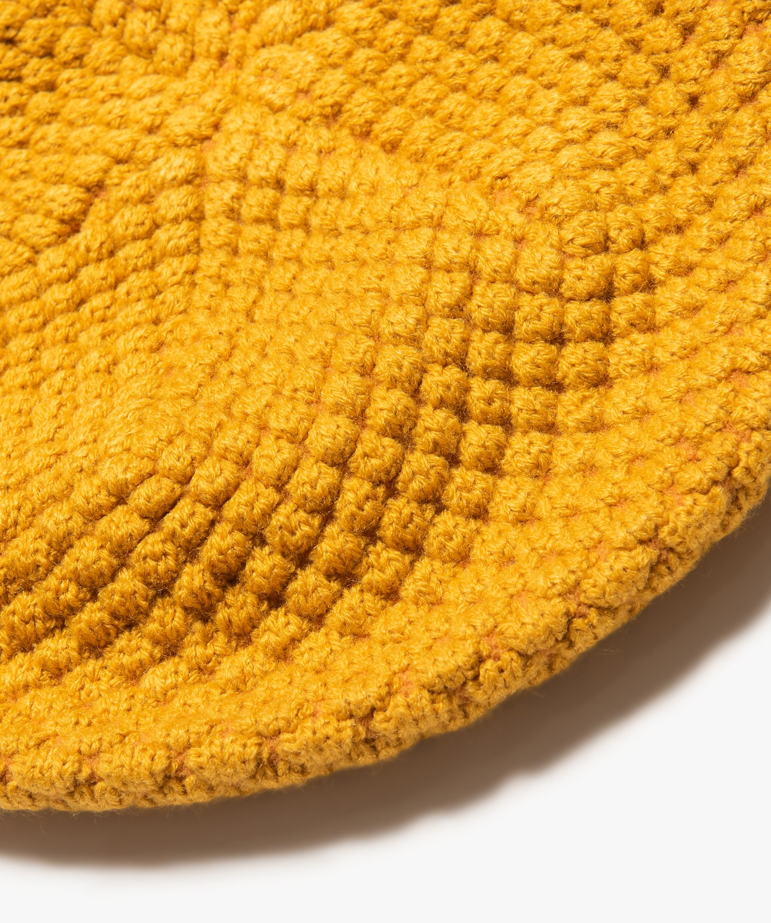 Béret femme en grosse maille fantaisie jaune | GEMO