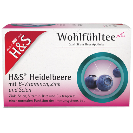 H&S Heidelbeere m.B-Vitaminen Zink und Selen Fbtl.  20X2.5 g  Filterbeutel