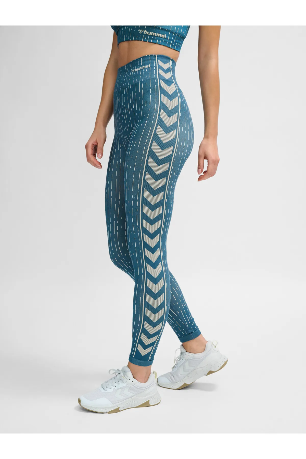 hummel  Sport-Leggings - Blau - Mittlerer Bund