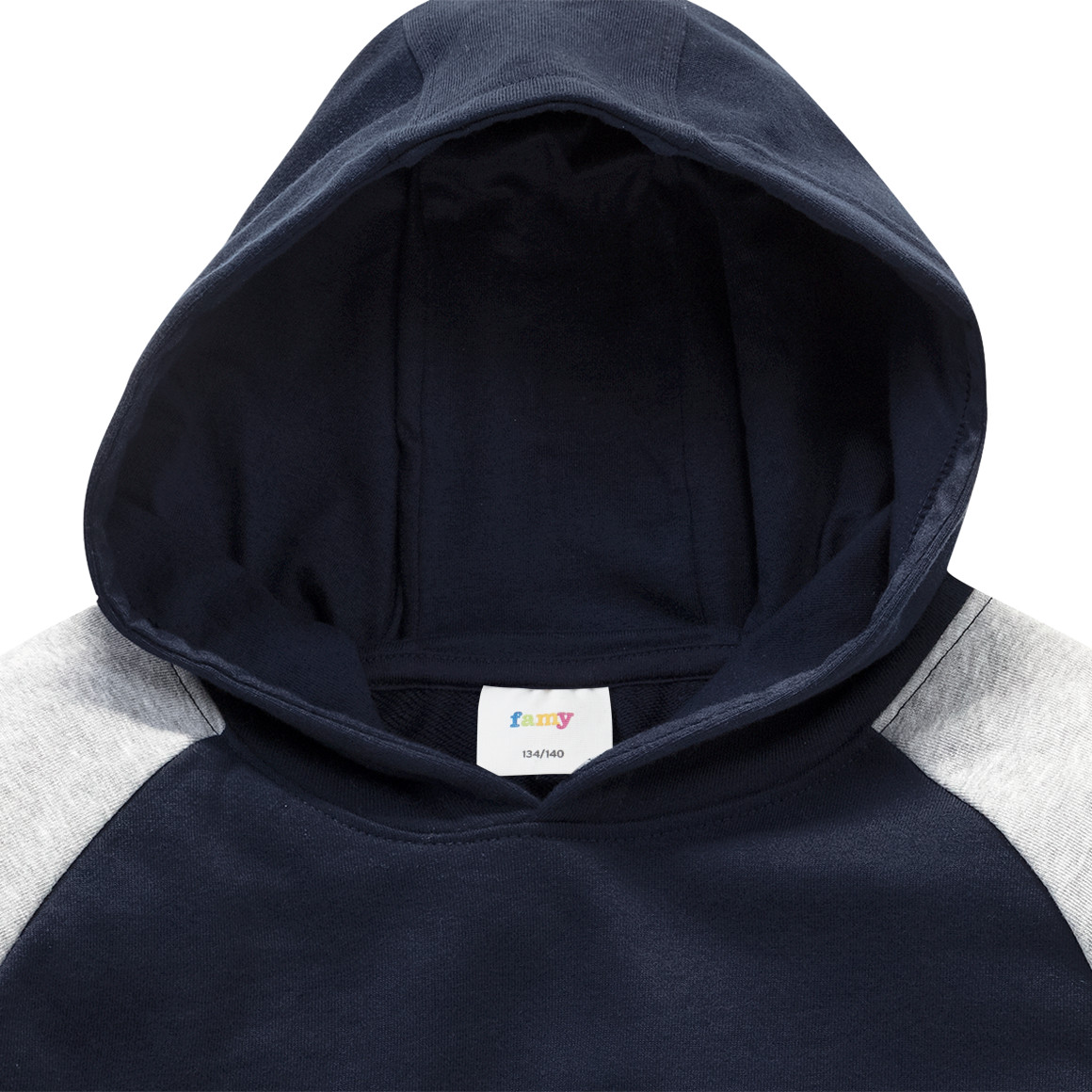 Kinder Hoodie mit bunter Frottee-Applikation
