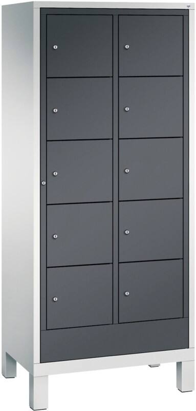 C P S 3000 Evolo Metall Schließfach 11 Türen Zylinderschloss 810 x 500 x 1.850 mm Lichtgrau 48060-205 S10146