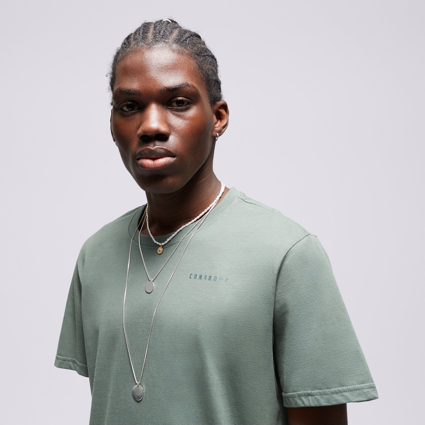 CONFRONT T SHIRT ESSENTIAL T-SHIRT GREEN Khaki