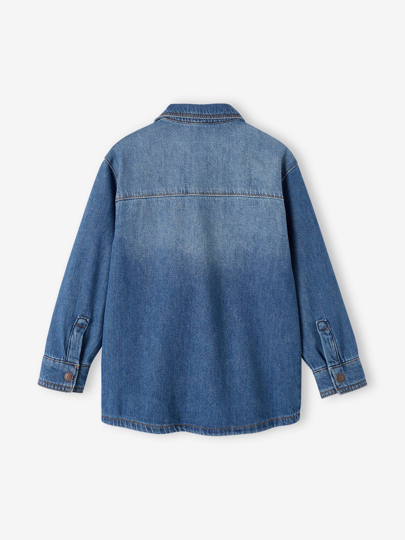 Chemise en jean garçon stone