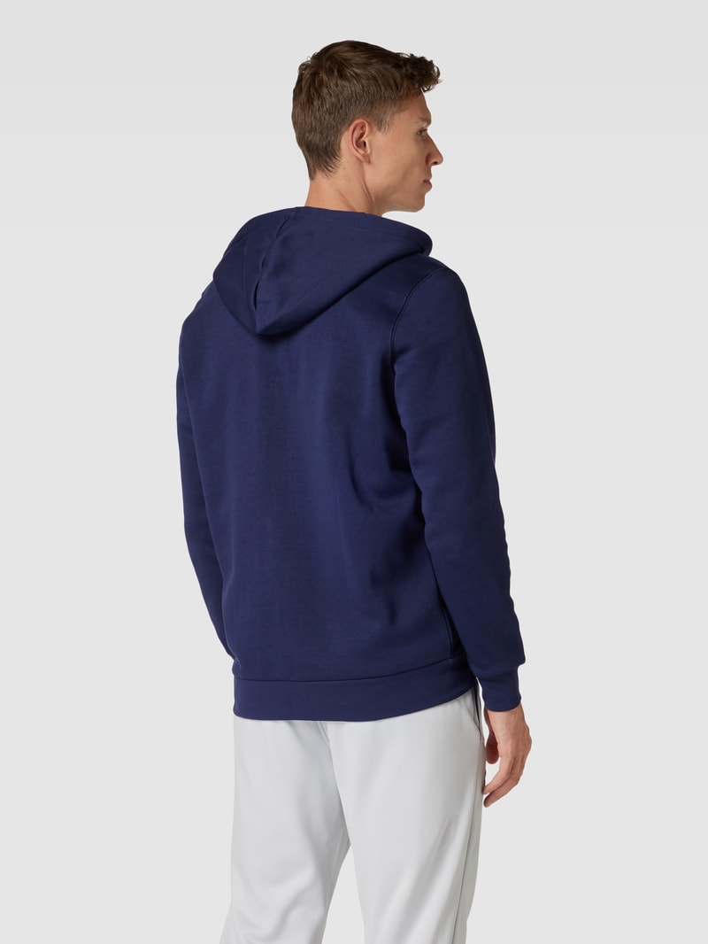 Sweatjacke mit Label-Print in marineblau
