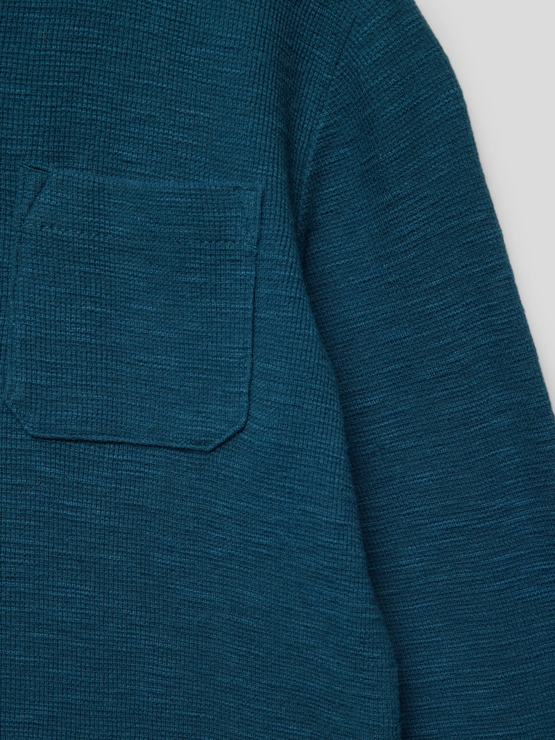 Longsleeve mit Brusttasche in dunkelgrün
