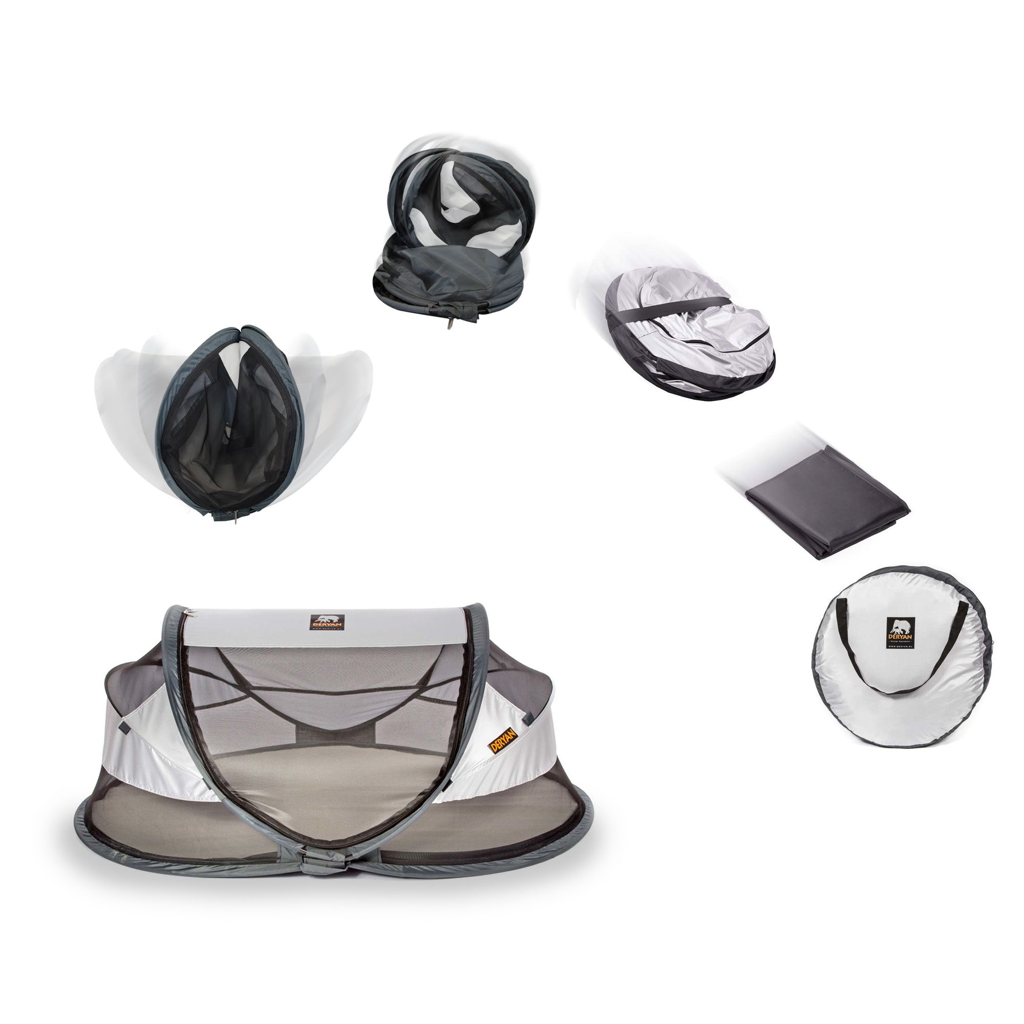 Deryan Baby Luxe Campingbett mit selbstaufblasbarer Matratze