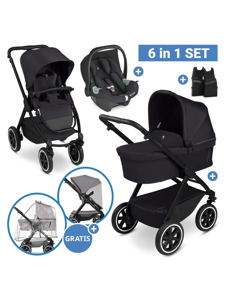 ABC-Design 6in1 Kombi-Kinderwagen-Set Samba 2 inkl. in schwarz günstig kaufen onesize
