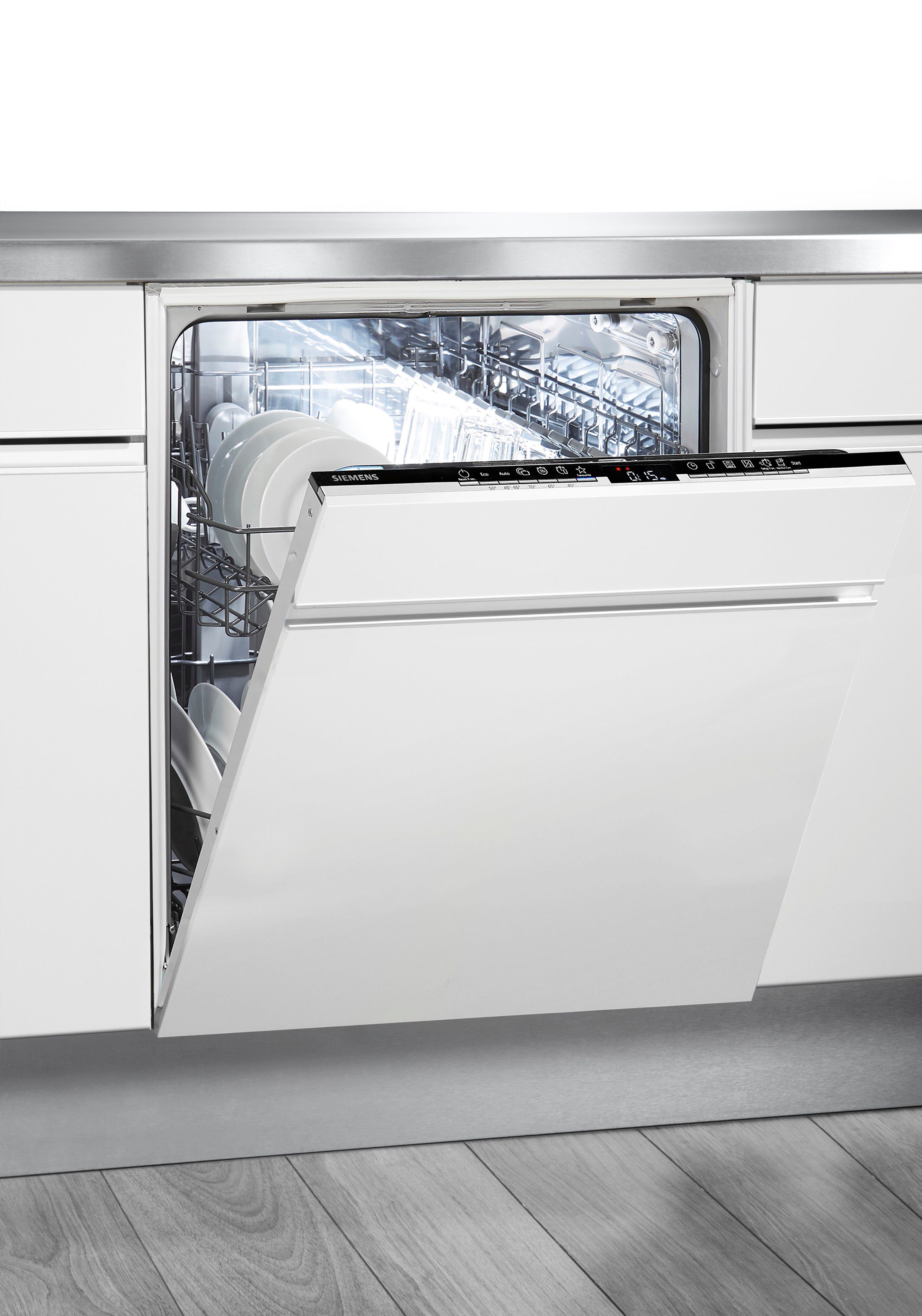 SIEMENS vollintegrierbarer Geschirrspüler iQ300, SN63HX32UE, 12 Maßgedecke