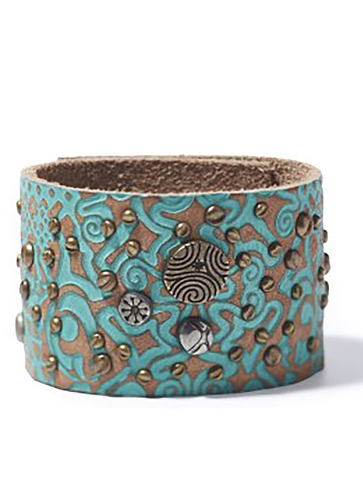 NOOSA Leder-Armband in Türkis günstig kaufen S