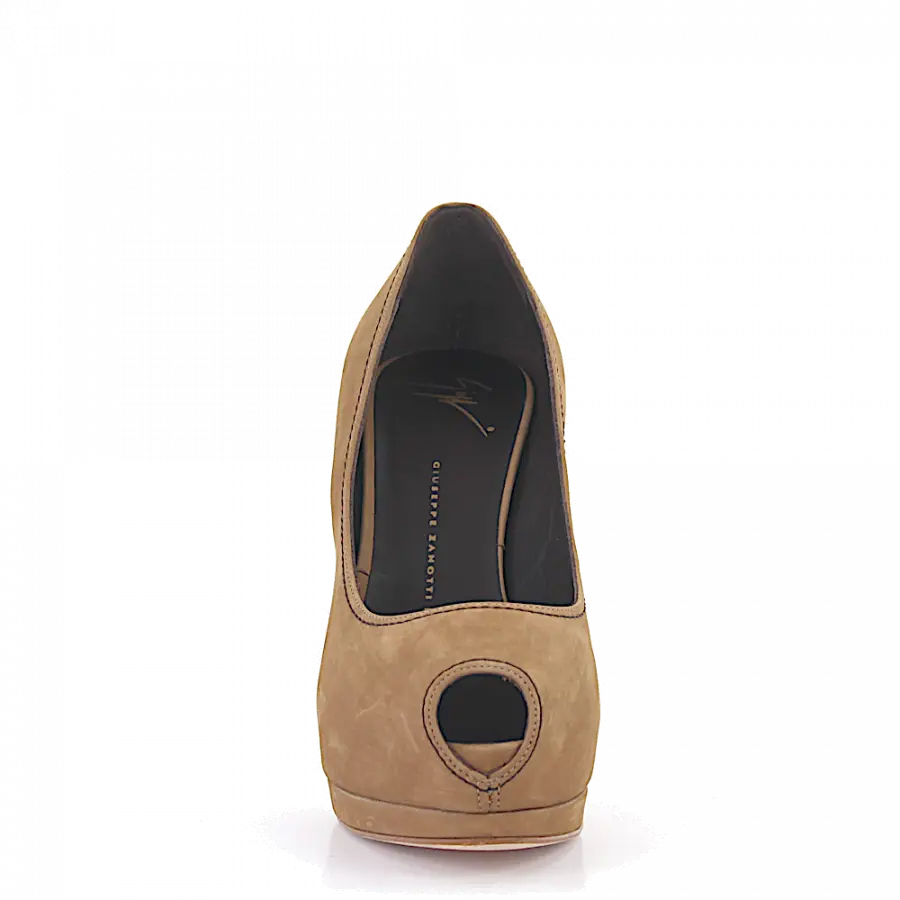 Giuseppe Zanotti - High Heel Peeptoes - beige