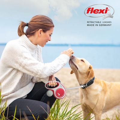 flexi New Comfort Gurt-Leine L rot, 8 m