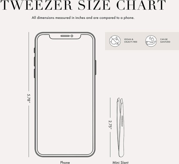 Tweezerman Mini Slant Tweezer - Schräge Mini Pinzette, Rose Gold Pinzette