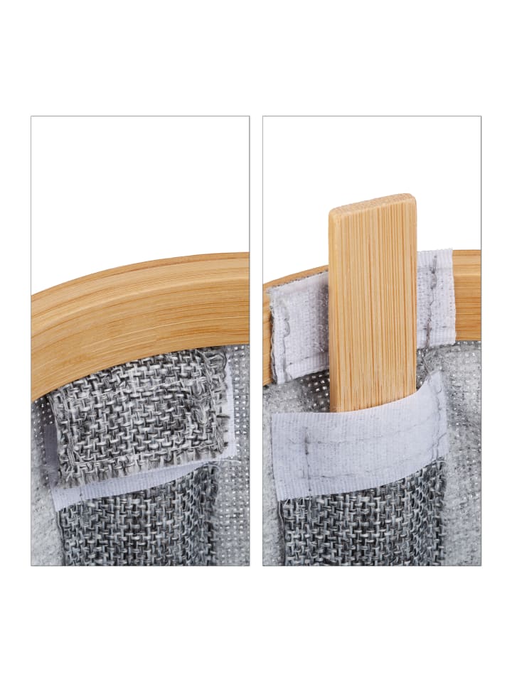 relaxdays Aufbewahrungskorb in Grau - (B)33 x (H)25 x (T)33 cm günstig kaufen onesize